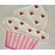 Cupcake Heart Sprinkles Applique